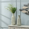 thumbnail image 4 of LuxenHome Set of 2 Vintage Gray and Green Metal Bottle Vases, 4 of 6