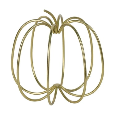 7.5" Gold Metal Pumpkin Tabletop Décor by Ashland® - Fall Home Decor