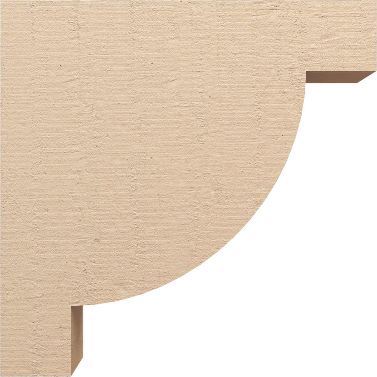 9"W x 36"D x 36"H Thin Alpine Rough Cedar Woodgrain TimberThane Corbel, Primed Tan