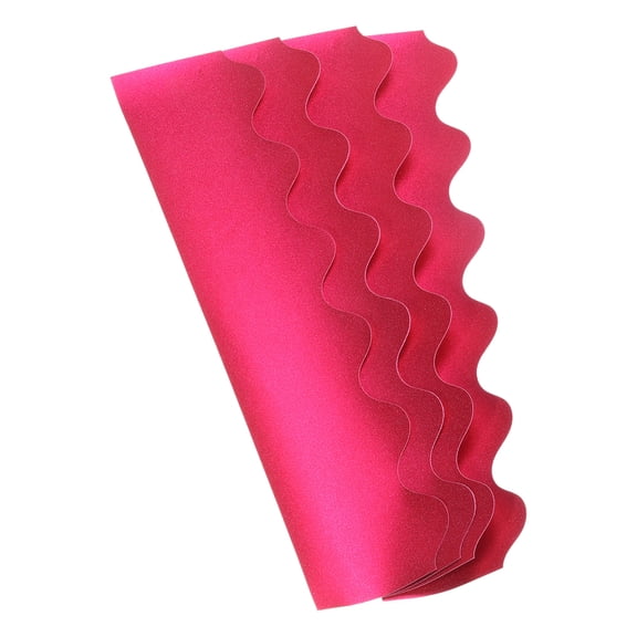 Uxcell 3"x13" Bulletin Board Border Scalloped Trim Strips Wall Decor for Locker Classroom Poster Board 30 Pack Rose Red