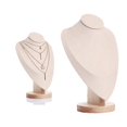 thumbnail image 4 of Counter Top Jewlery Display Stand Wooden Bust Pendants Holder Case, Easy, 4 of 8
