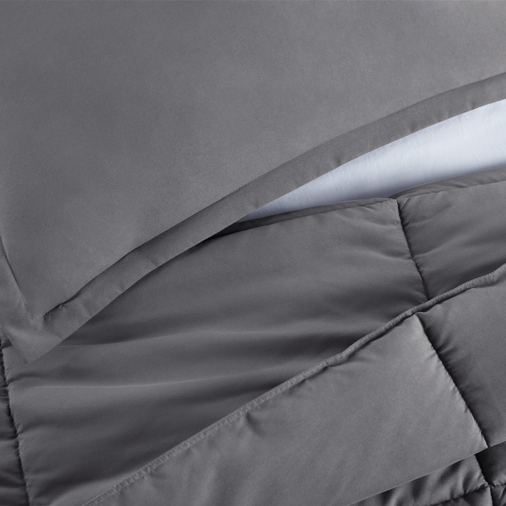 Serta Simply 2-Piece Clean Antimicrobial Gray Comforter Set, Twin XL