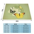 thumbnail image 4 of XMXT Throw Blanket, Yellow Vintage Butterfly Machine Washable Blankets for Sofa, 60 x 50 inches, 4 of 9