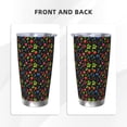 thumbnail image 3 of Lsque Berries Pattern 20oz Car Cup with Lid and Straw, Insulated Coffee Cup with Straw Topper, Spill Proof Travel Coffee Mug, Stainless Steel Tumble-Straw Three-piece Set, 3 of 8