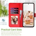 thumbnail image 3 of for Galaxy A15 5G Phone Case Wallet,A15 5G Flip Cases,Card Holder Cute Floral Leather Kickstand,Wrist Strap,,Shockproof Protective Cover for Samsung Galaxy A15 5G / 4G (Red), 3 of 7