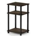 thumbnail image 3 of Furinno Just 3-Tier Turn-N-Tube End Table, 1-Pack, Columbia Walnut/Black, 3 of 8