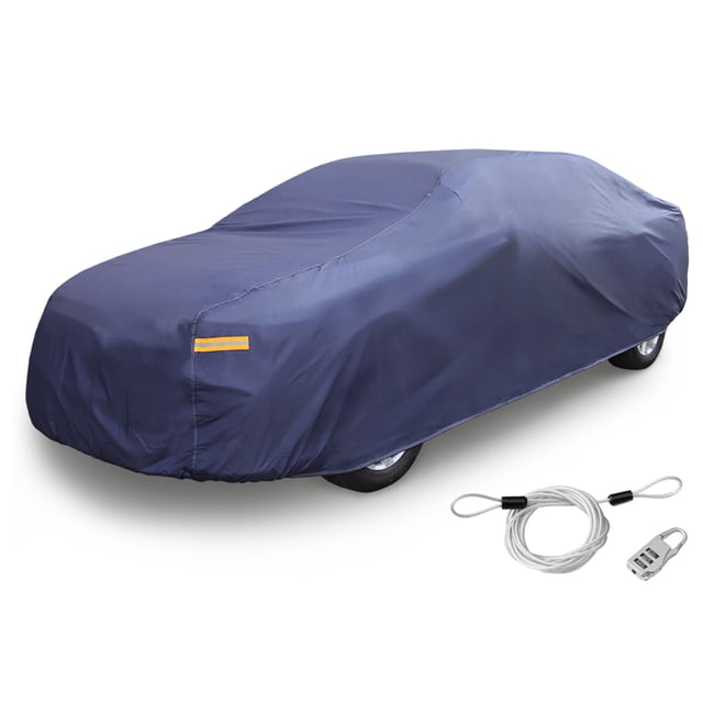 Unique Bargains 3XXL+ Purple Car Cover Waterproof Rain Snow Sun UV Heat Resistant 224x74.8x63inch
