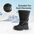 thumbnail image 5 of DREAM PAIRS Kids Boys Girls Waterproof Mid Calf Snow Boots Outdoor Insulated Winter Warm Duck Boots Black/Grey Size 10, 5 of 7