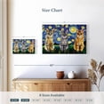 thumbnail image 4 of Elephant Stock Cats Starry Night Wall Art - Horizontal Canvas Wall Art - Living Room Wall Decor - Animal Canvas - Yellow And Blue Decor - 24" x 16", 4 of 8