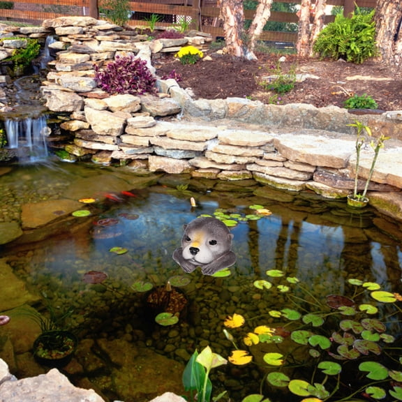 ADDHAT Weather Resistant Resin Floating Head for Garden Pond Decor