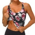 thumbnail image 4 of Lsque Rose Flowers Printed Women'S Sports Bra, Compression, Moisture Wicking, High-Impact Sports Bra For Women,Supportive sports bra-, 4 of 9