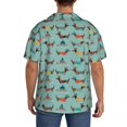 thumbnail image 3 of Fotbe winter ski Dachshund Camisa Estampada de Manga Corta para Hombre, Casual de Verano, Estilo Playero, Sin Arrugas-XX-Large, 3 of 5