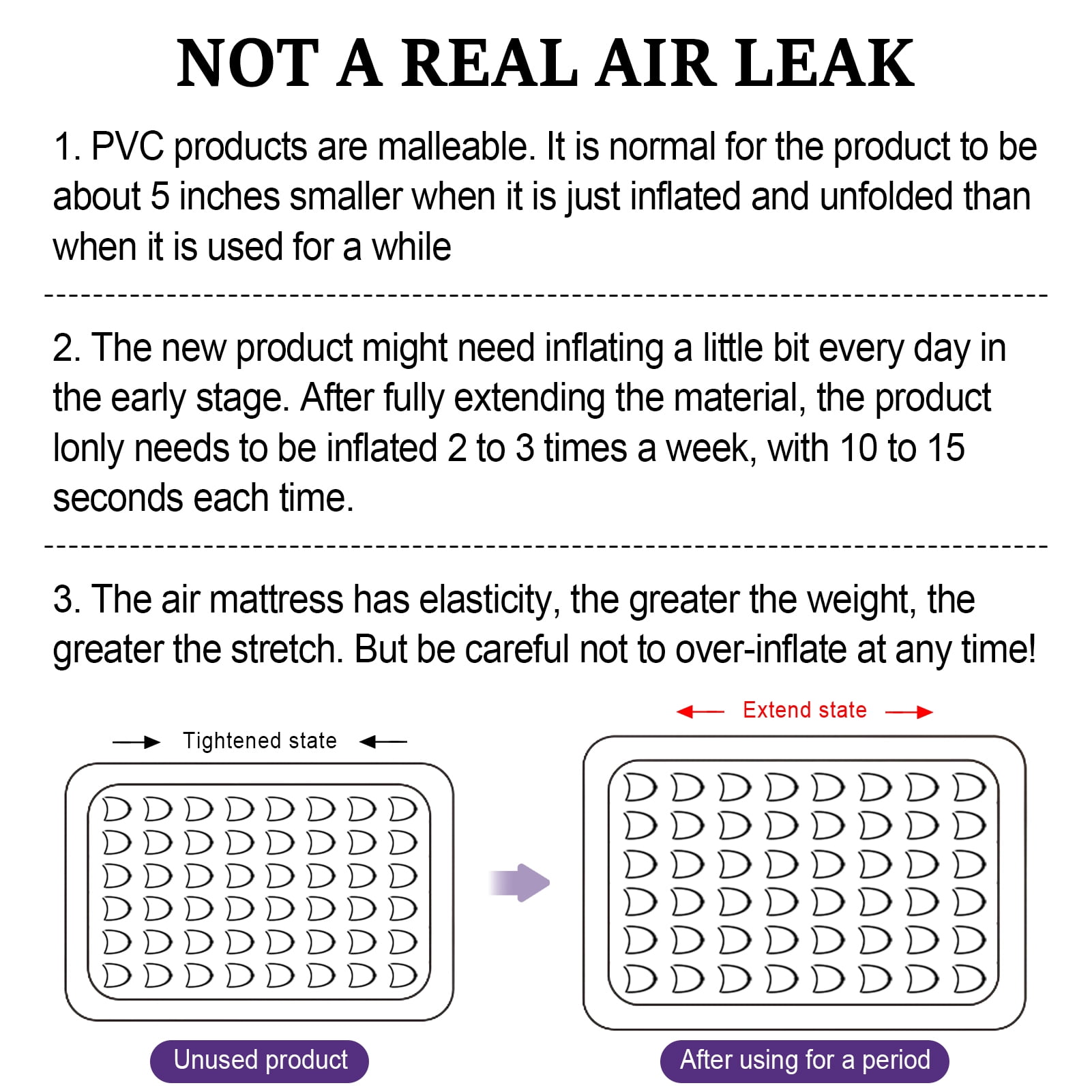 Queen Size Air Mattress with Built in Pump,High Portable 18" Inflatable Mattress,Blow Up Mattress for Travel,Home and Guest(Purple)