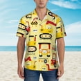 thumbnail image 4 of Balery Funny Construction Vehicles Print Men's Hawaiian Shirts Short Sleeve Beach Shirt Relaxed Fit Vacation Button Down Shirts-Medium, 4 of 9