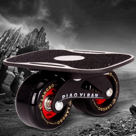 WEAVILUX Black Aluminum Alloy Skateboard , Balance Training, Outdoor Exercise and Fun Riding