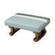 thumbnail image 3 of Reposapiés con patas de madera, taburete rectangular corto, banco, reposapiés acolchado para Azul claro, 3 of 9