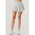 thumbnail image 2 of Sweater Knit A-line Ruffle Mini Skort - Light Heather Gray, 2 of 8