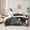 Black Pink White, variant on Manfei Abstract Marble Bedding Comforter Set 7pcs, Black Pink White King Bedding Sets, Modern Watercolor Marbling Bed Sheets, Luxury Bedroom Decor