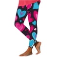 thumbnail image 4 of TaTaai Women's Valentine Print Casual Yoga Leggings, Valentine's Day Gift, Daily Home Activewear Leggings Gift, 4 of 6
