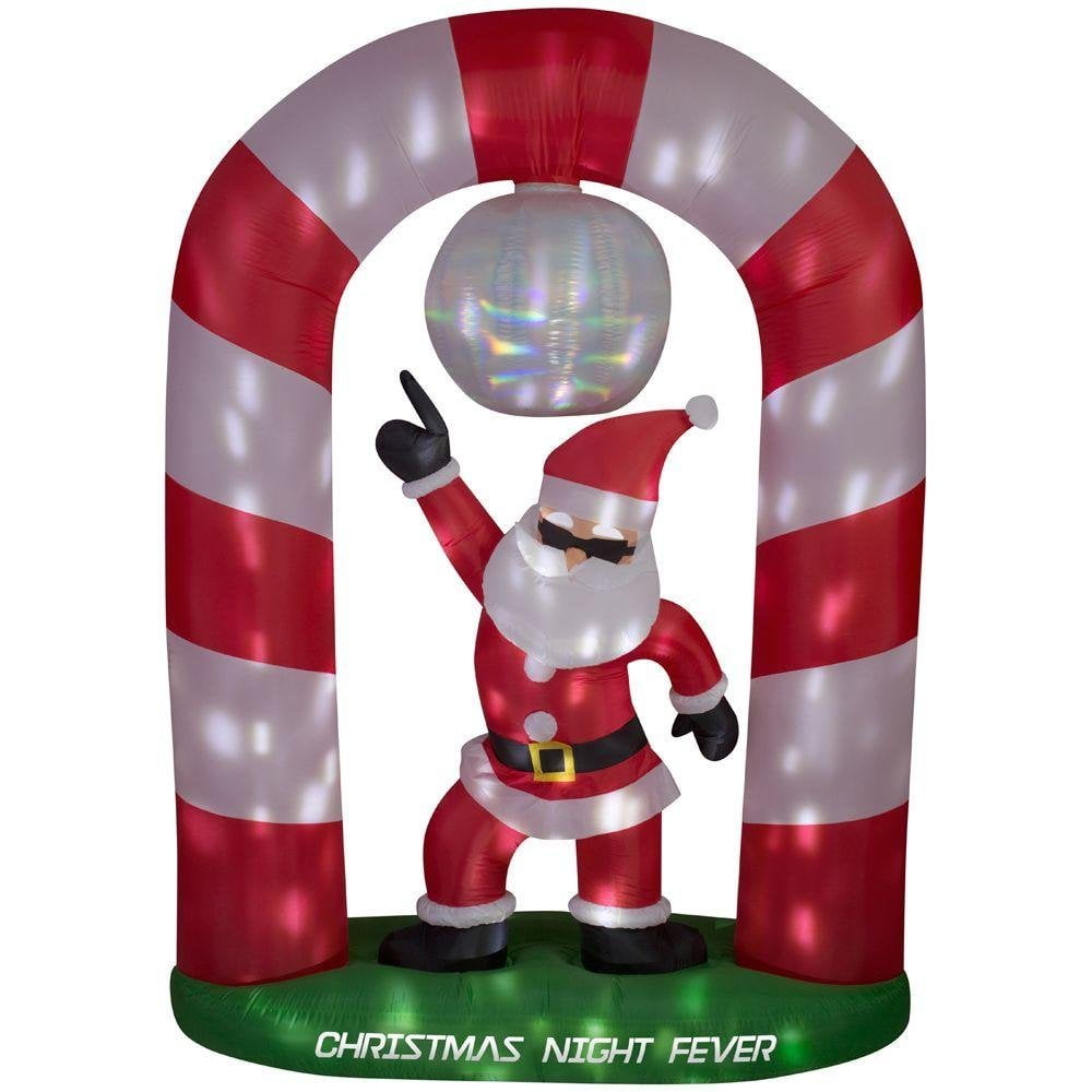 Home Accents 8 ft Christmas Holiday Santa Disco Scene AIrblown