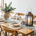 thumbnail image 6 of Blue Teal Botanical Round 15 Inch Placemats Set of 6, Weeping Fall Eucalyptus Leaves Rustic HeatResistant Non Slip Place Mats for Dining Table, Wipeable Braided Kitchen Table Mats for Housewarming, 6 of 9