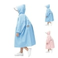 thumbnail image 3 of RTKFRFLM Kids One Piece Raincoat Reusable Long Hooded Rain Poncho Waterproof Rain Wear for School Students Toddlers, 3 of 3