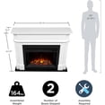 thumbnail image 5 of Real Flame Harlan 55" Grand Electric Fireplace in White, 5 of 9