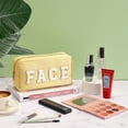 thumbnail image 3 of Bolsas de maquillaje Cunno Preppy de nailon con letras de chenilla, 4 unidades, color menta, 3 of 7