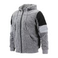 thumbnail image 2 of Boy’s Soft Sherpa Lined Two Tone Quilted Juniors ZipUp Fleece Hoodie Kids Jacket (MSM-40-3 Light Grey, M(10-12) ), 2 of 6