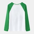 thumbnail image 4 of Blusa de manga larga con estampado de día de San Patricio de patchwork de primavera para mujer con cuello redondo Pompotops  FGAJ1900, 4 of 7