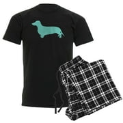 CafePress - Dachshund Silhouette Men's Dark Pajamas - Men's Dark Loose Fit Cotton Pajama Set