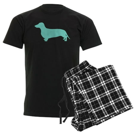 CafePress - Dachshund Silhouette Men's Dark Pajamas - Men's Dark Loose Fit Cotton Pajama Set