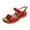 Red, variant on Jsaierl Orthopedic Sandals for Women Dressy Summer, Wide Stripe Shoes Lightweight Beach Roman Sandals Casual Shoes Size 9.5