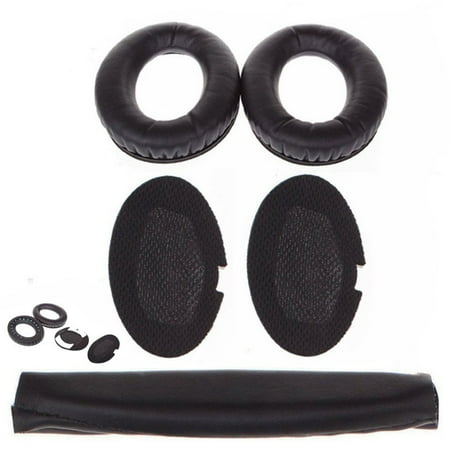 Replacement Earpads for boses QuietComfort QC15 QC2 QC25, Headphones Ear Pads Cushion Headset Ear Cover and Headband Cover with Memory Form - Black