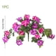 thumbnail image 3 of Enredaderas colgantes de flores artificiales moradas - Decoración de pared de plástico de 20,47" para patio, hogar, boda, 3 of 9