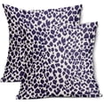 thumbnail image 4 of Navy Cheetah Throw Pillow Covers 16X16 Inches Set of 2 Blue White Leopard Decorative Pillow Cases Animal Wildlife Pillow Cover Home Decor for Sofa Couch Housewarming Gift Bed Porch Outdoor, 4 of 6