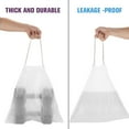 thumbnail image 4 of Small-Garbage-Bag 2-Gallon-Size Trash Bags Drawstring - Unscented Clear White Mini Bulk Drum Plastic Liners Recycling for Kitchen Office Bathroom Can Waste Basket, 5 Rolls, 120 Counts, 4 of 9