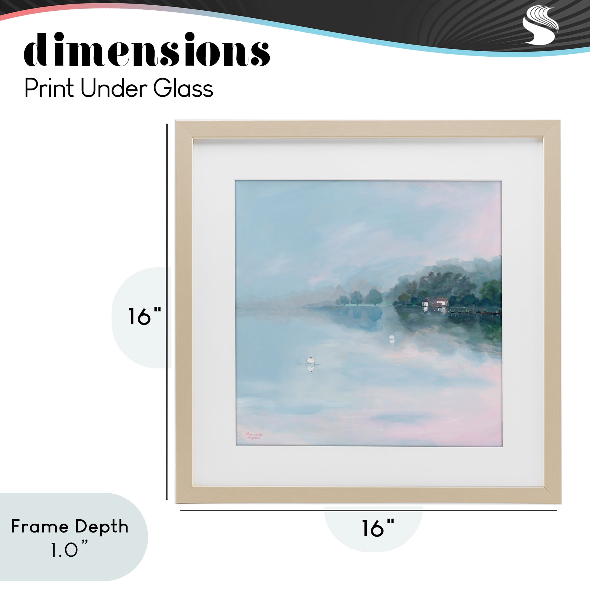 Stupell Industries Morning at Lake Windermere Birch Framed Print Under Glass, design by Meredith Howse