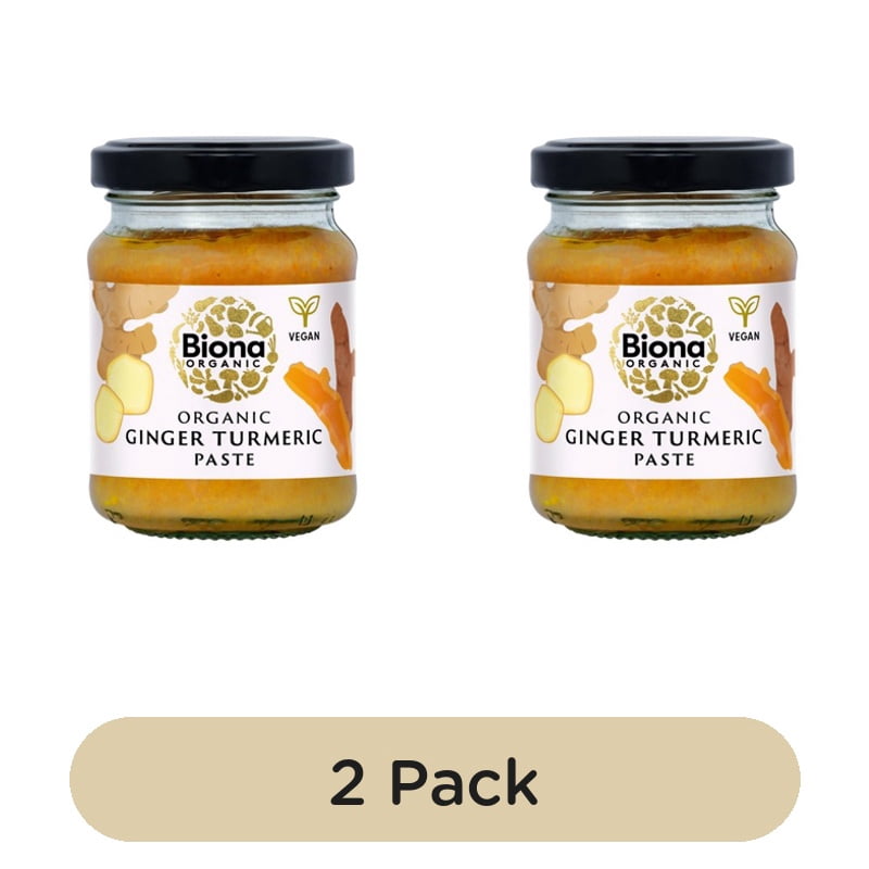 Biona Organic Ginger Turmeric Paste 130g, British Import (Pack of 2)