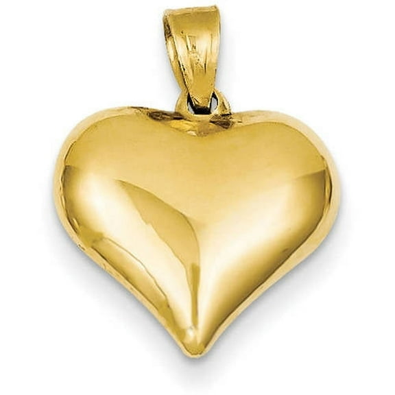 14kt Gold Puffed Heart Pendant