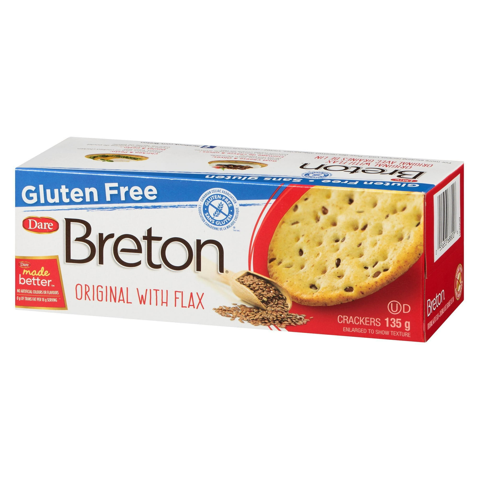 Breton Gluten Free Original with Flax Crackers, Dare, 135 g