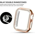 thumbnail image 4 of Compatible with Apple Watch Band 45mm 44mm 41mm 40mm 38mm, Women Rhinestone Stainless Steel Band with Bling Diamond Case for iWatch SE Series 8 SE 7 6 5 4 3, 4 of 9