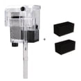 thumbnail image 1 of Fish Tank Filter Wall-mounted Waterfall External Filter Fish Tank Oxygen Pump Mini Turtle Tank with 2 Filter Cotton (No Oil Film Treatment) - Multi-stage Filtration System Suitable for 5~10 Gallon, 1 of 8