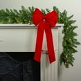 thumbnail image 2 of Northlight 10-Loop Velveteen Christmas Bow Decoration - 10" x 22" - Red, 2 of 2