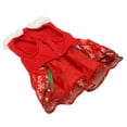 thumbnail image 2 of Vestido navideño para mascotas, innovador, con lazo de alce y lentejuelas, cálido, para perros pequeños y gatos, talla XL, 2 of 14