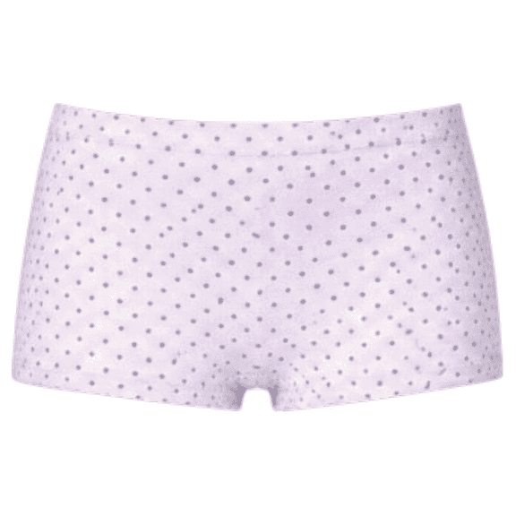 Maidenform Womens Cotton Boyshort Underwear, Light Purple Polka Dot, Size Medium