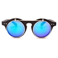 thumbnail image 2 of Classic Small Retro Steampunk Circle Flip Up Glasses / Sunglasses Cool Retro New Model, 2 of 2