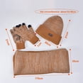 thumbnail image 6 of Eoperou Beanie Hat with Gloves Scarf Set Super Soft Windproof Ultra-Thick Fleece Lining Winter Warm Long Scarf Gloves Set, 6 of 8