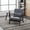 Antique Dark Gray, variant on Mid-Century Modern Accent Chair & Coffee Table Set, Beige Leisure Chair with Walnut-Tone Side Table, Vintage Style Armchair for Living Room & Bedroom