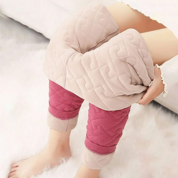 SYMOID Pink Womens Plus Size Fleece Lined High Waisted Jacquard Leggings - Warm Nylon Spandex Stretch for Winter Casual Lounging & Base Layer,Size 3XL